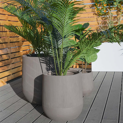 Oregelbunden Form Tre Kombinations Terrakotta Färg Blumentopf
