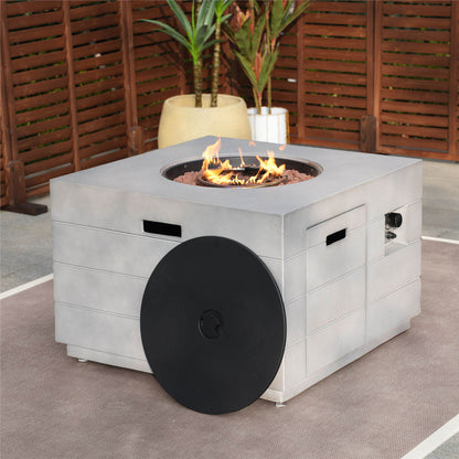 Direct Wicker Composite cement ash square stove table