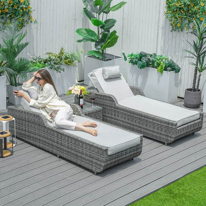 Utomhus Wicker Chaise Lounge (PAL-1127B) för Avkoppling