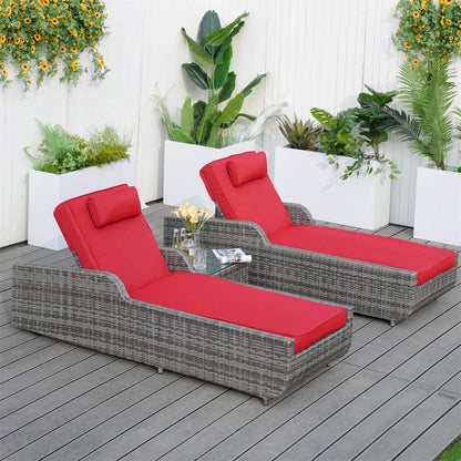 Utomhus Wicker Chaise Lounge (PAL-1127B) för Avkoppling