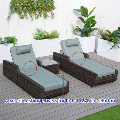 Direkta Wicker Kuddöverdrag För Utomhus Chaise Lounge PAL-1127B