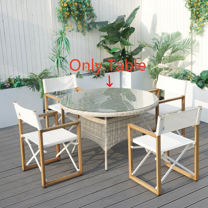 4-Sits Rund Utomhus Matbord (PAD-1709-Table) för Trädgård