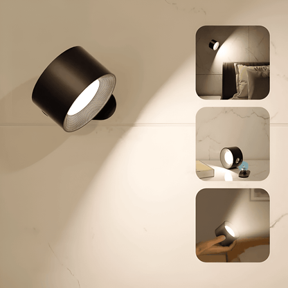 LED-Vägglampa Med 360° Touchkontroll - Trådlös Och Uppladdningsbar Via USB