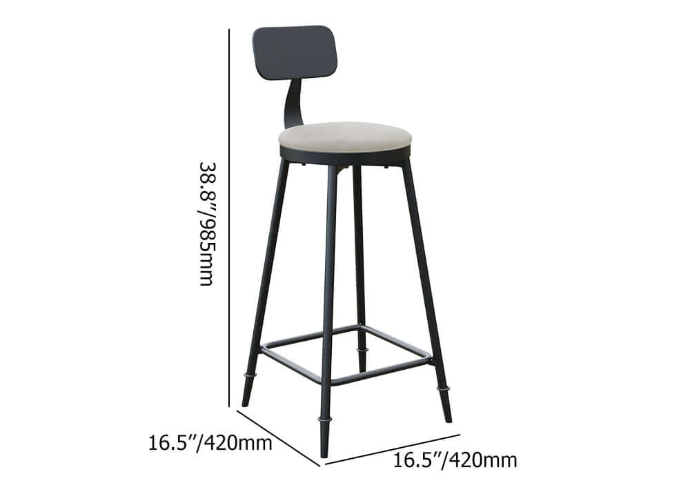 7 Delar Industriell Metall Utomhus Patio Bar Matset med Bord och Stolar