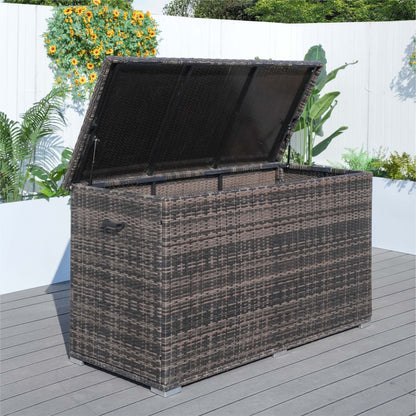 Direct Wicker Sturdy Iron-Framed Wicker Förvaringslåda Brown