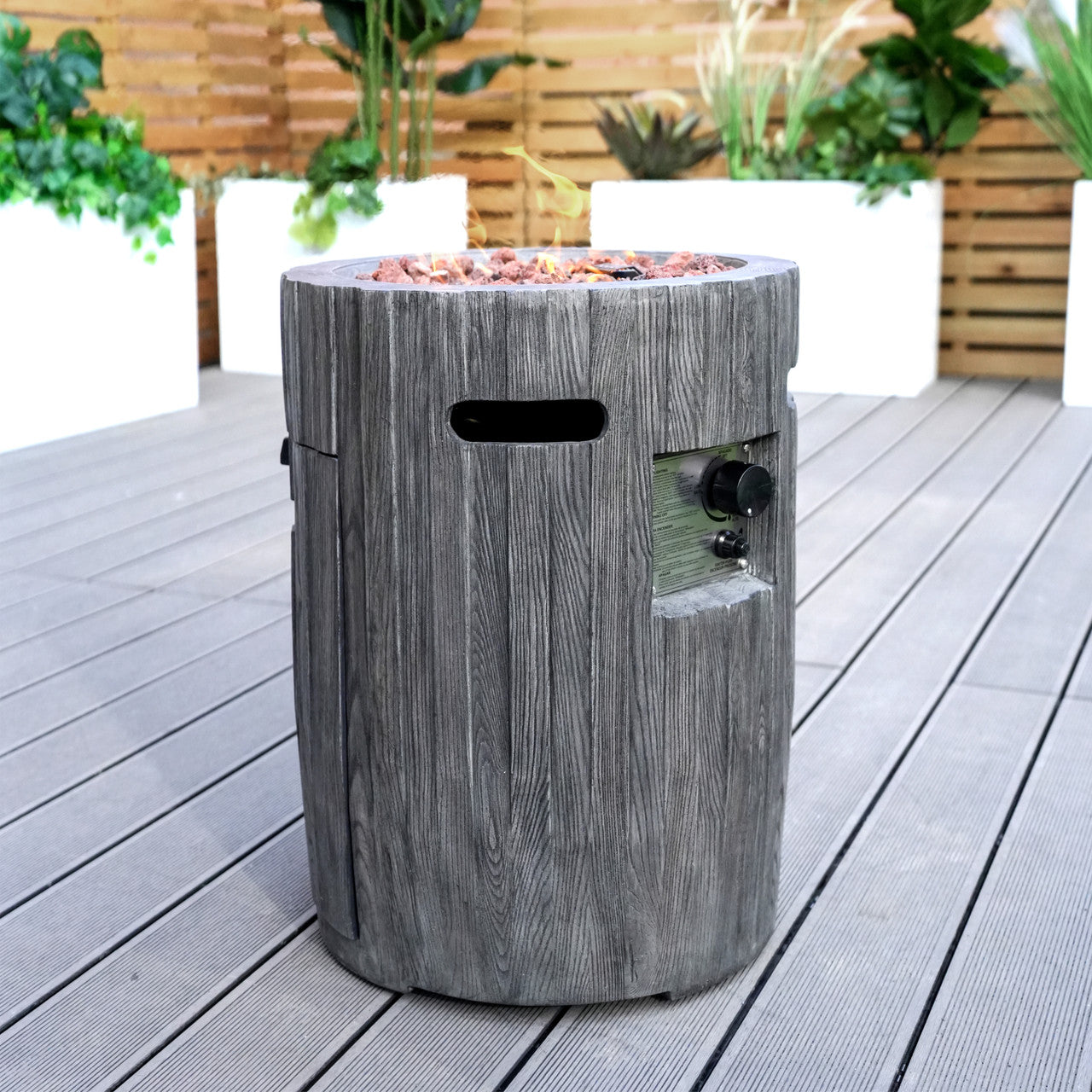 Direct Wicker Vertikal Träådringseffekt Värmare PAG-2351