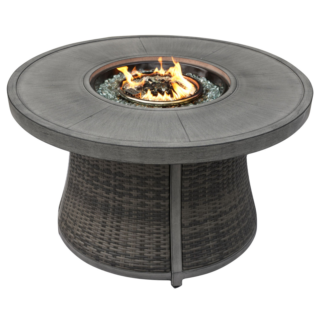 4-Sitts Utomhus Eldstad Set – Rund Eldtabell (PAS-1205B+G3R521E)