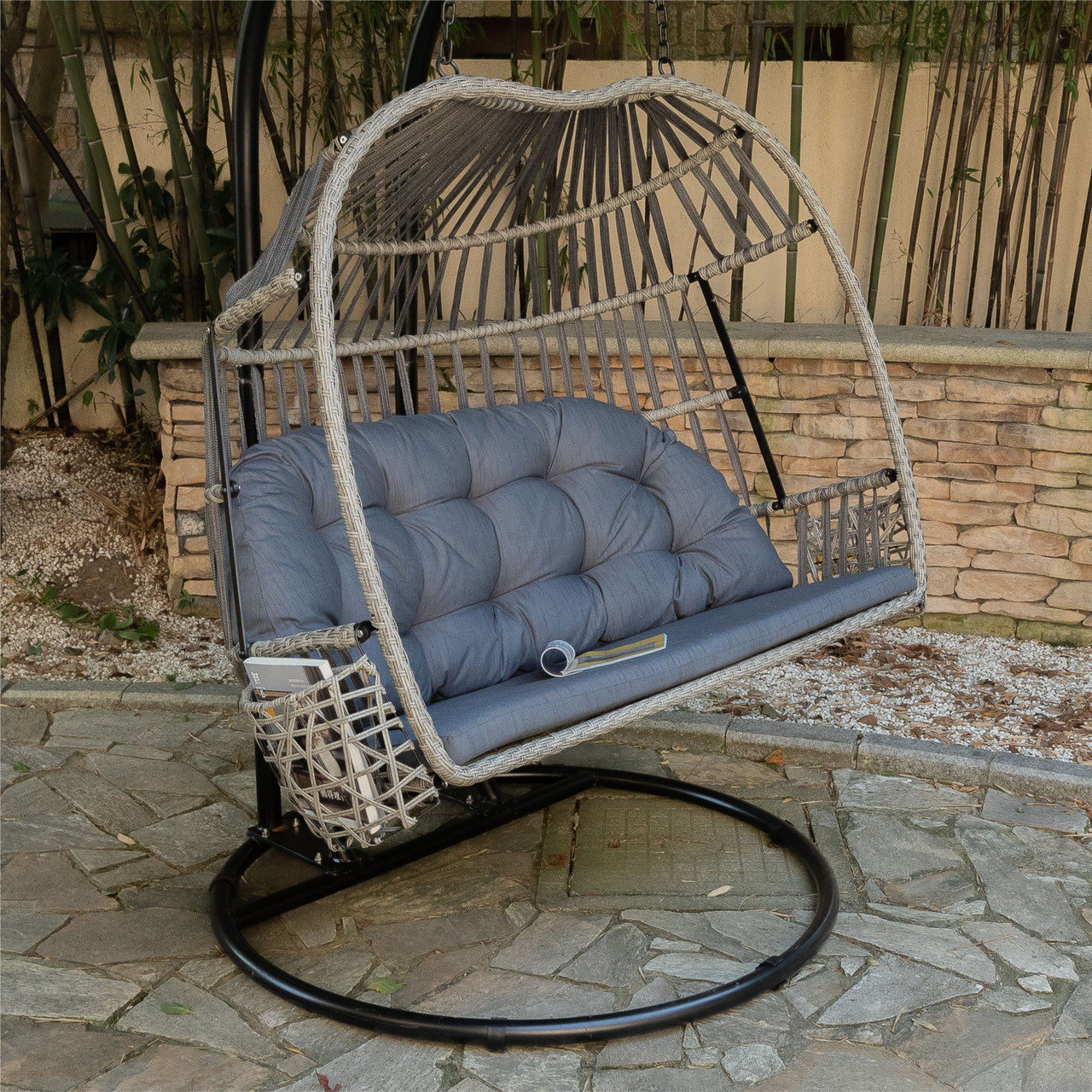 Direct Wicker High-end Bekväm Dubbel Hängande Korg