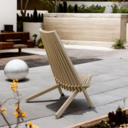 Direct Wicker Acacia folding chair Portable outdoor lounge chair
