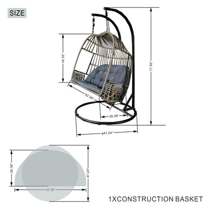Direct Wicker High-end Bekväm Dubbel Hängande Korg