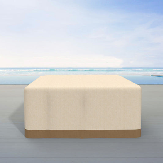 Direkt Wicker Utomhus Regnskydd För Hela Set I Beige 86.6"x86.6"x31.5"