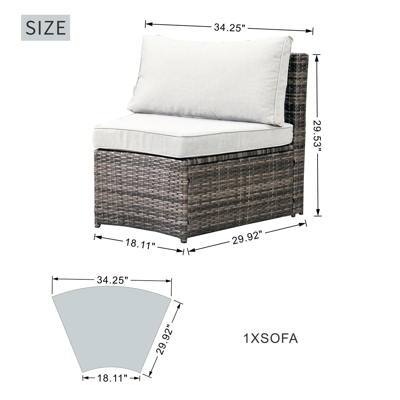 Sonoma 4-Sits Utomhus Soffgrupp + Runt Eldbord