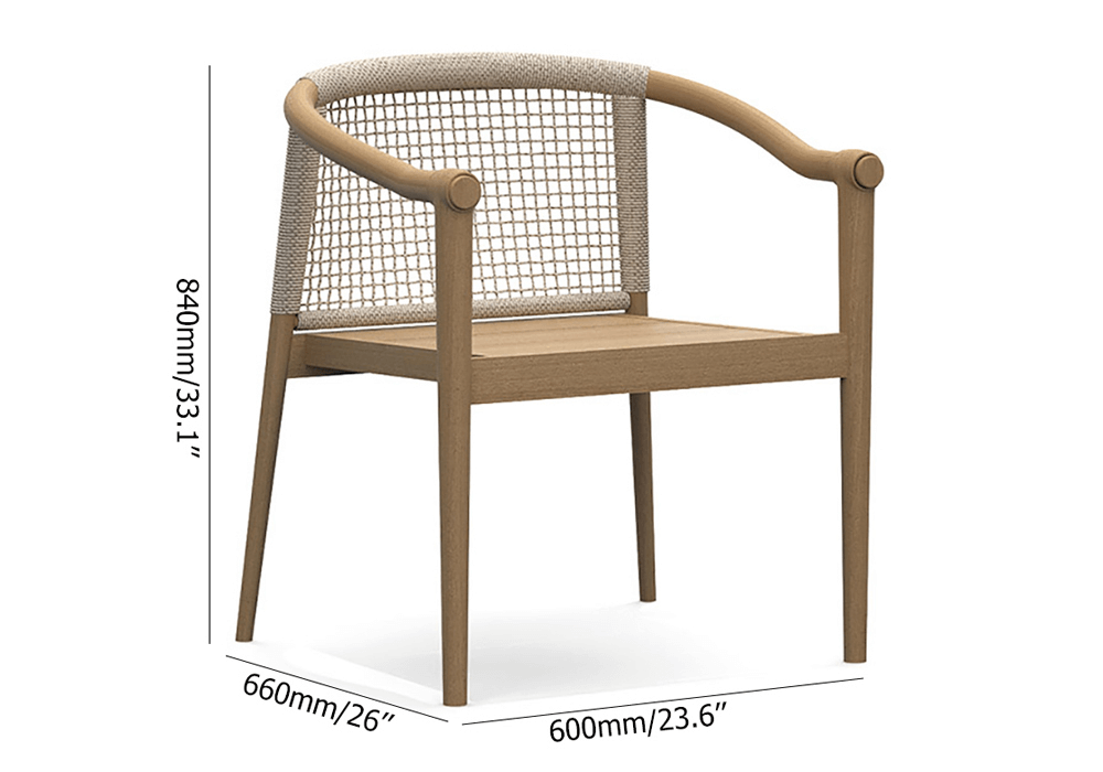 2 Bitars Modern Teakträ Utomhus Patiosittgrupp Natur Beige