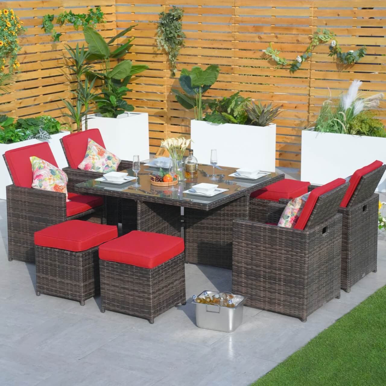 Direkt Wicker Kuddöverdrag För Patioset PAD-3233B-Cover
