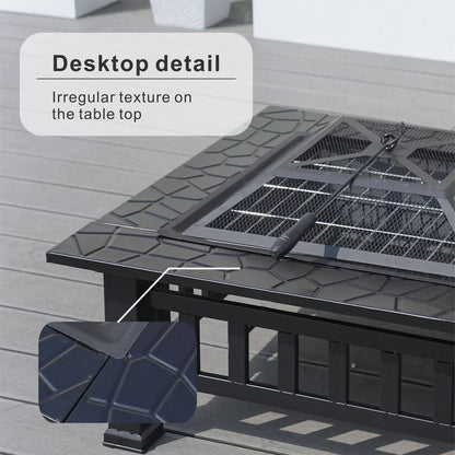 Direct Wicker Bärbar Detachabel Eldbassäng Utomhus Grill