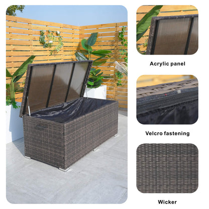 Direkt Wicker Medium Iron Rattan Förvaringsbox - Stilren och Hållbar Förvaringslösning PA-3256M