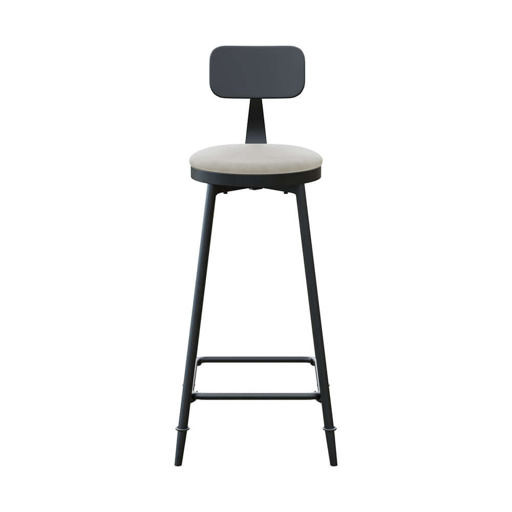 7 Delar Industriell Metall Utomhus Patio Bar Matset med Bord och Stolar