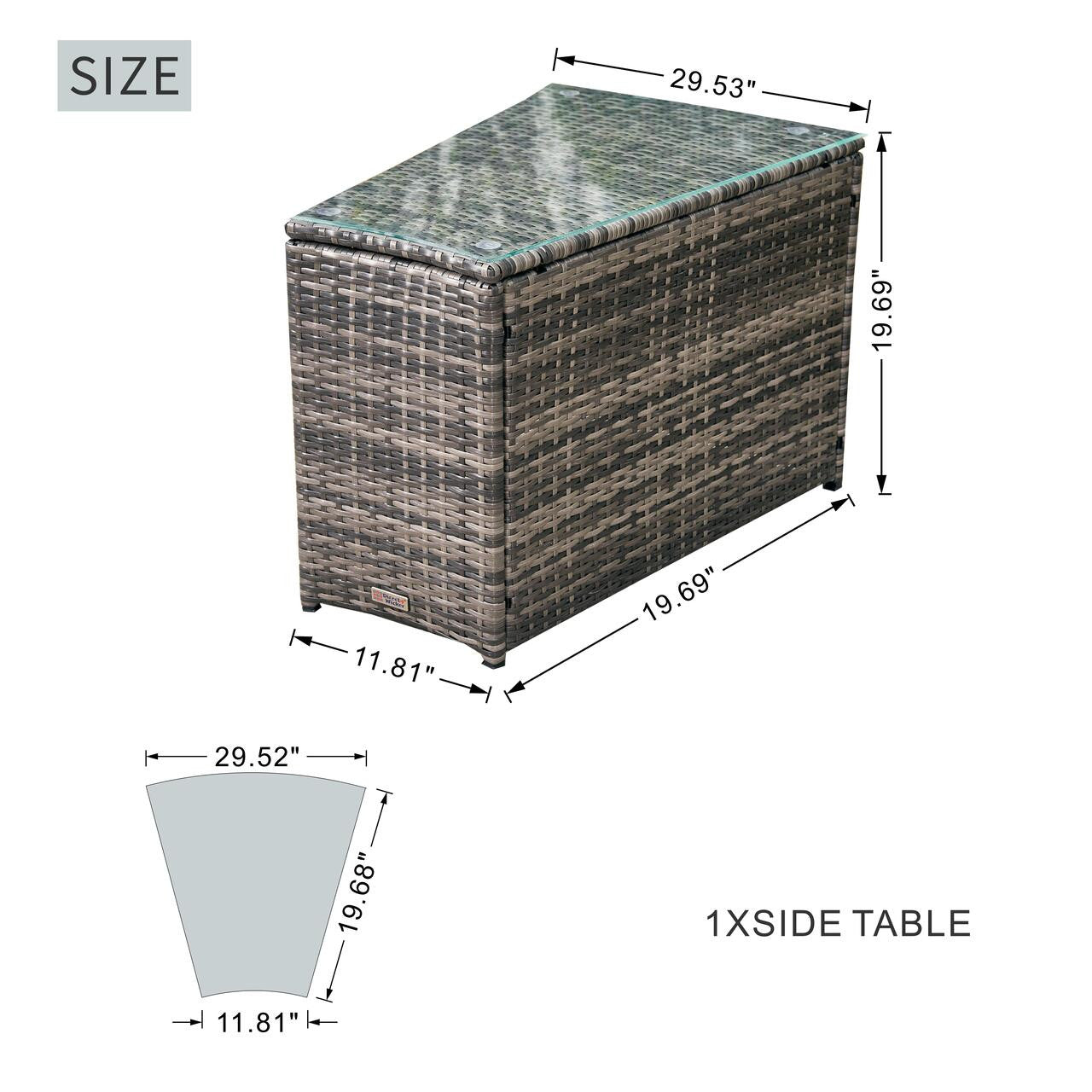 4-Sitts Utomhus Eldstad Set – Rund Eldtabell (PAS-1205B+G3R521E)