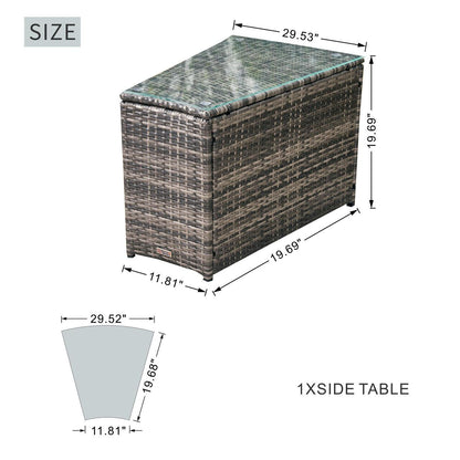 4-Sitts Utomhus Eldstad Set – Rund Eldtabell (PAS-1205B+G3R521E)