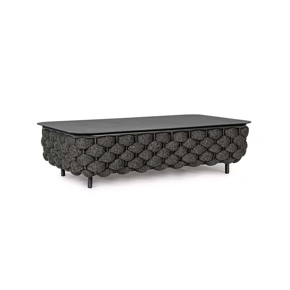 Aluminium & Rep Utomhus Loungegrupp Med Marmor Soffbord