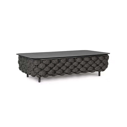 Aluminium & Rep Utomhus Loungegrupp Med Marmor Soffbord