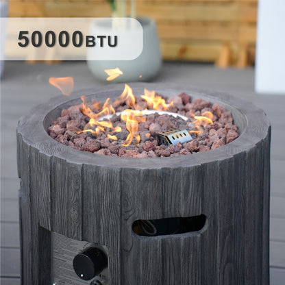 Direct Wicker Vertikal Träådringseffekt Värmare PAG-2351