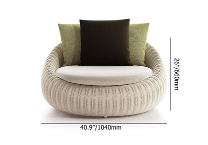 4 Delar Aluminium & Rattan Utomhussoffset med Glasbord i Vitt