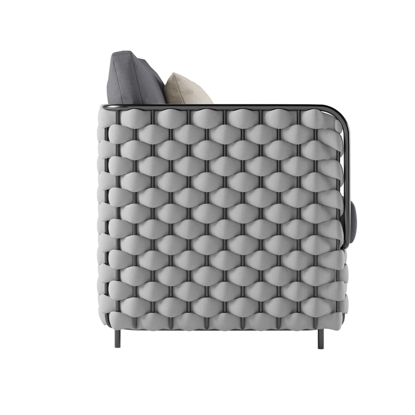 Aluminium & Rep Utomhus Loungegrupp Med Marmor Soffbord