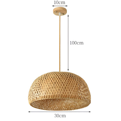 Bohemsk Rattan Hänglampa - Stilig och Miljövänlig Pendellampa för Heminredning