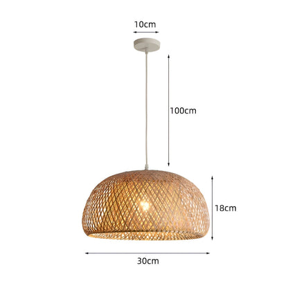 Bohemsk Rattan Hänglampa - Stilig och Miljövänlig Pendellampa för Heminredning