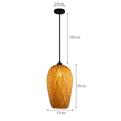 Bohemsk Rattan Hänglampa - Stilig och Miljövänlig Pendellampa för Heminredning