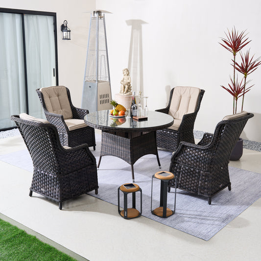 Ravenna 4-Seat Outdoor Dining Set – Round Dining Table (PAD-1709+010)