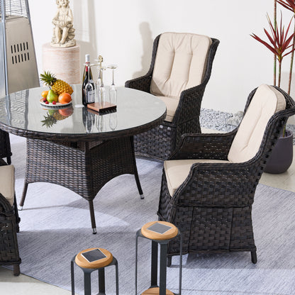 Ravenna 4-Seat Outdoor Dining Set – Round Dining Table (PAD-1709+010)