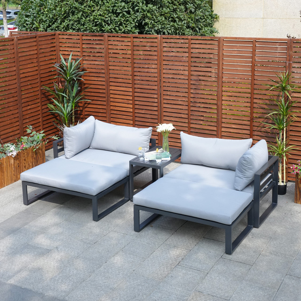 Direct Wicker aluminum Outdoor Modular Sofa Set PAS-50128