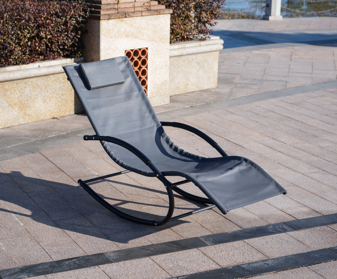 Patio Rocking Chair (PAL-009) För Utomhusbruk Bekväm