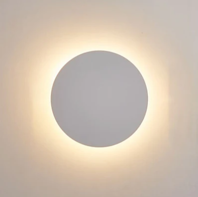 FullHalo Vägglampa - Rund svart/vit/guld vägglampa i metall - Modern vägglampdesign