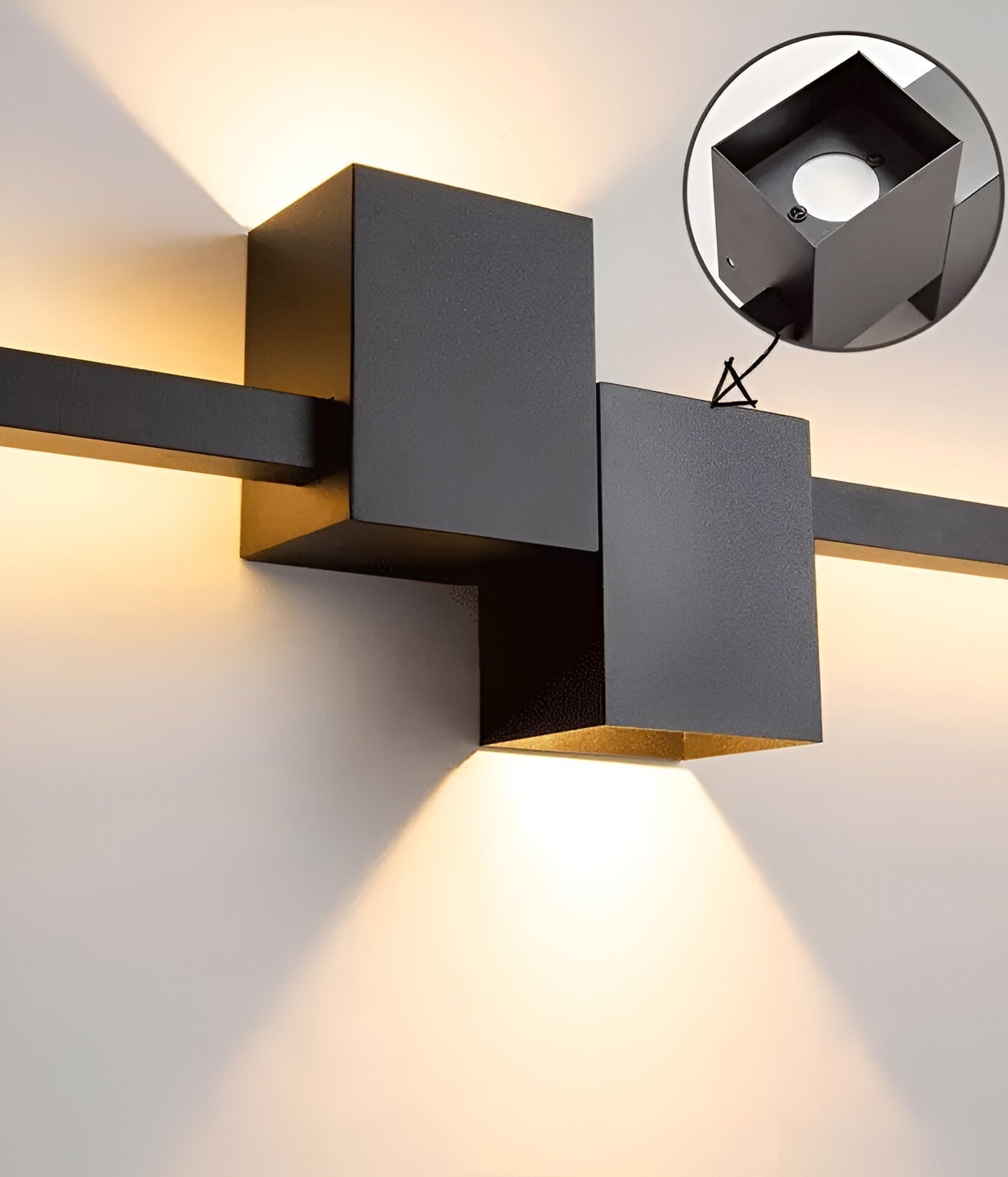 The Line vägglampa - Minimalistisk svart lång LED-vägglampa