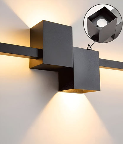 The Line vägglampa - Minimalistisk svart lång LED-vägglampa