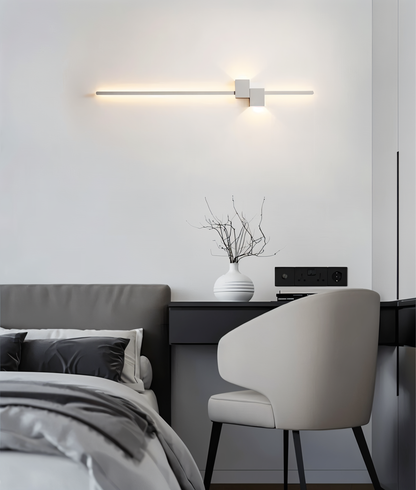 The Line vägglampa - Minimalistisk svart lång LED-vägglampa