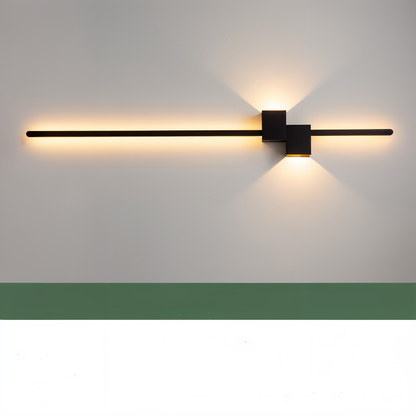 The Line vägglampa - Minimalistisk svart lång LED-vägglampa