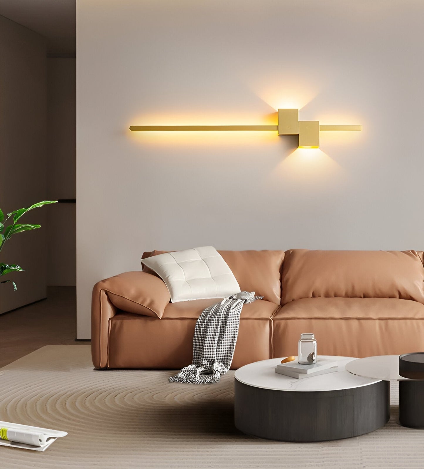 The Line vägglampa - Minimalistisk svart lång LED-vägglampa