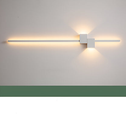 The Line vägglampa - Minimalistisk svart lång LED-vägglampa