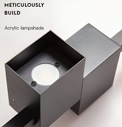 The Line vägglampa - Minimalistisk svart lång LED-vägglampa