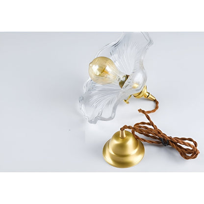 Levande Glas Pendellampa med Kopparaccent - Elegant Inredning