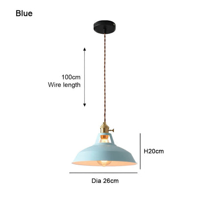 BarnFlare Taklampor - Färgglad Industriell LED Macaron Hängande Lampa