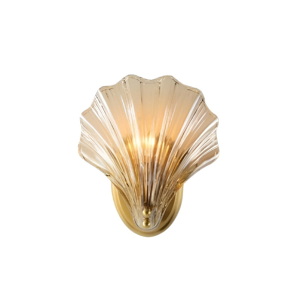 ChicShell - Minimalistisk Vägglampa med Glasskal och Tryckknappsbrytare