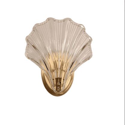 ChicShell - Minimalistisk Vägglampa med Glasskal och Tryckknappsbrytare