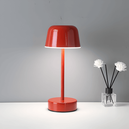 Färgglad LED-bordslampa i retrodesign, trådlös, USB