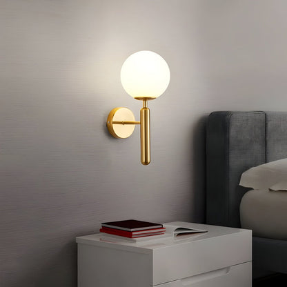 Glänsande Globe-Vägglampa - Snygg Kopparvägglampa - Vägglampor LED Inomhus