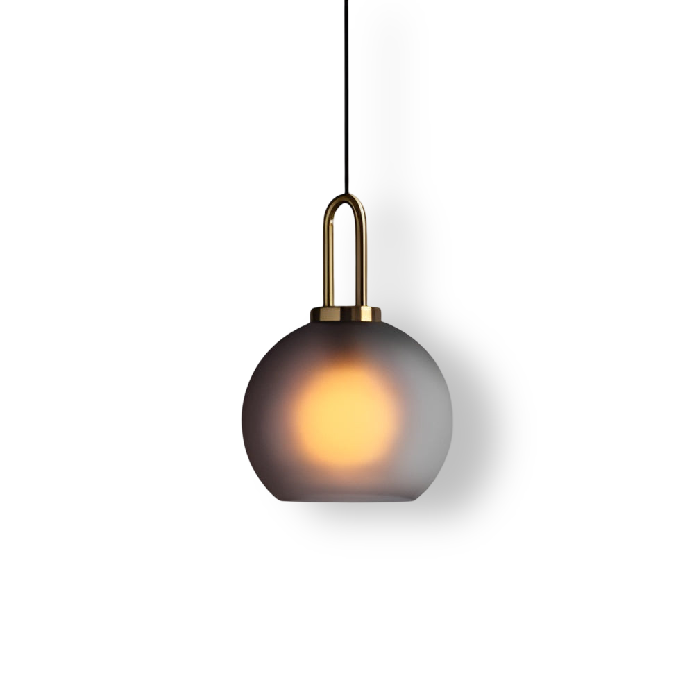 GlassGleam Taklampa - Enkelsidig Vintage Glasglobslampa